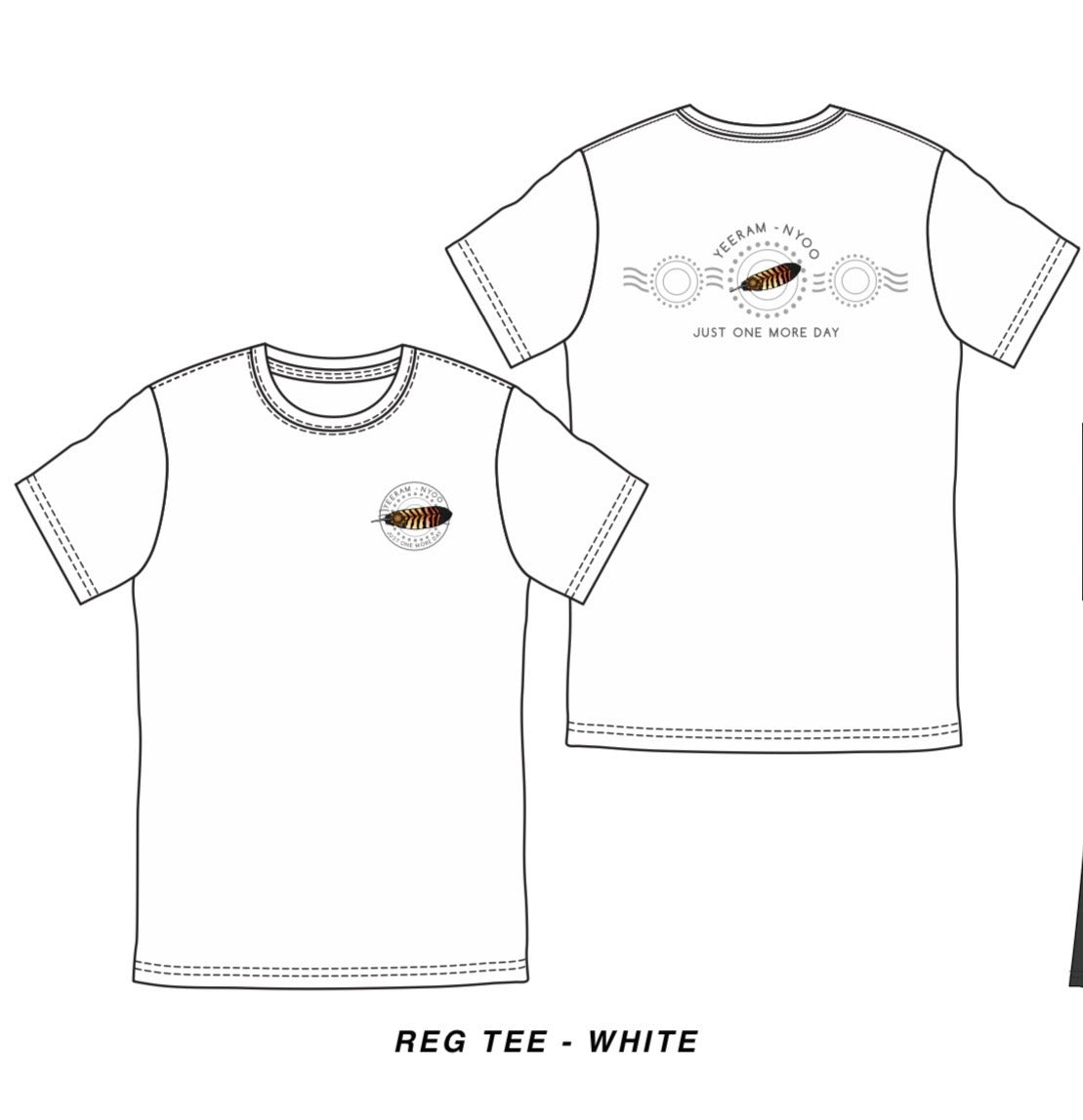 Yeeram-Nyoo: Just One More Day Regular White Tee